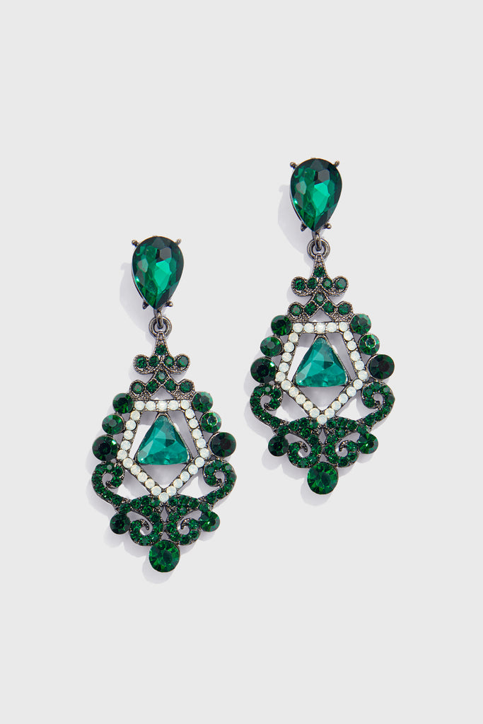 Vintage Baroque Diamond Cutout Earrings - BABEYOND