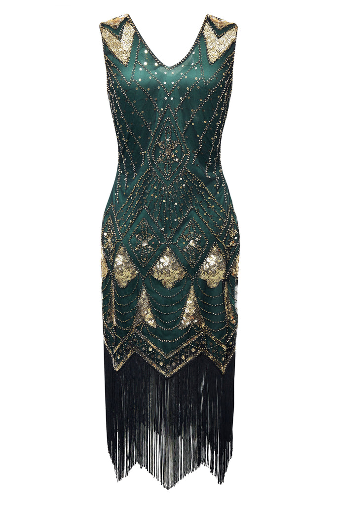 Embellished Sequin Beaded Bodycon Dress - BABEYOND