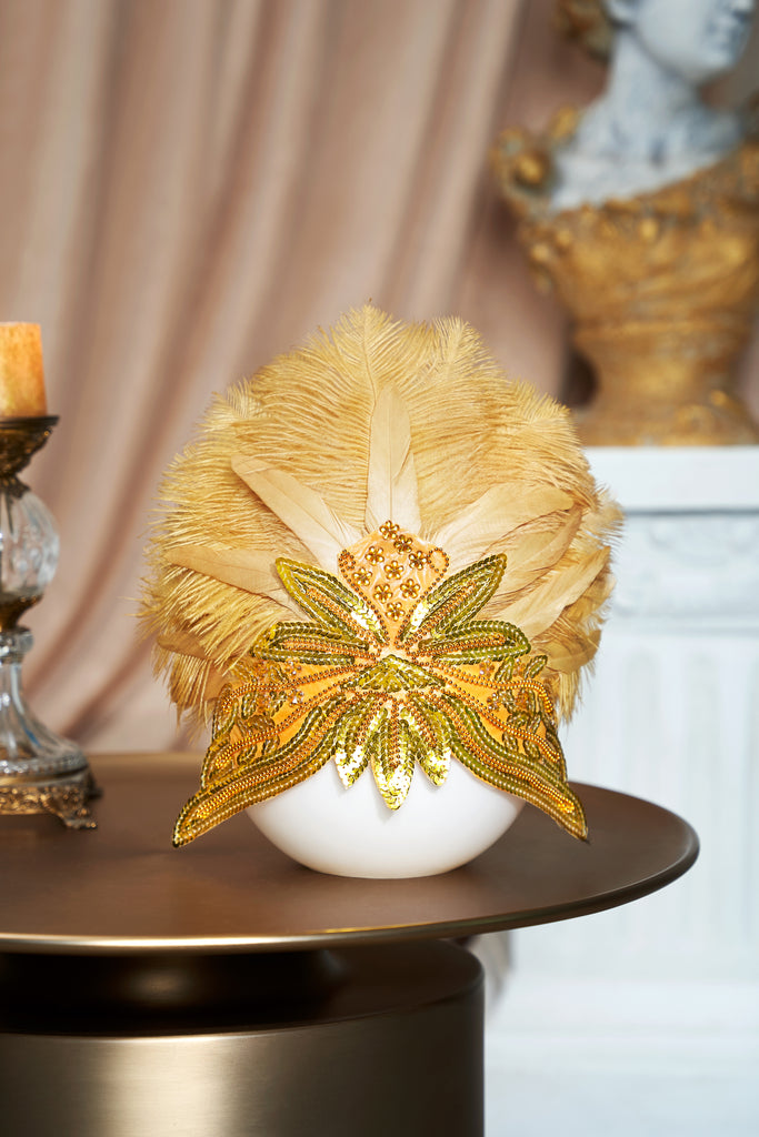 Carnival Sequined Fluffy Feather Headband - BABEYOND