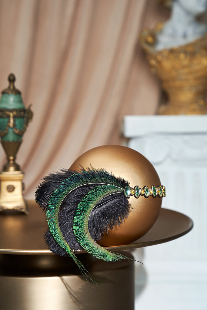 Stunning Rhinestone Peacock Headband - BABEYOND