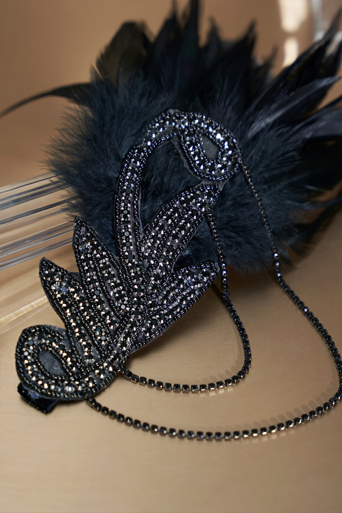 Rhinestone Chain Shimmer Headdress - BABEYOND