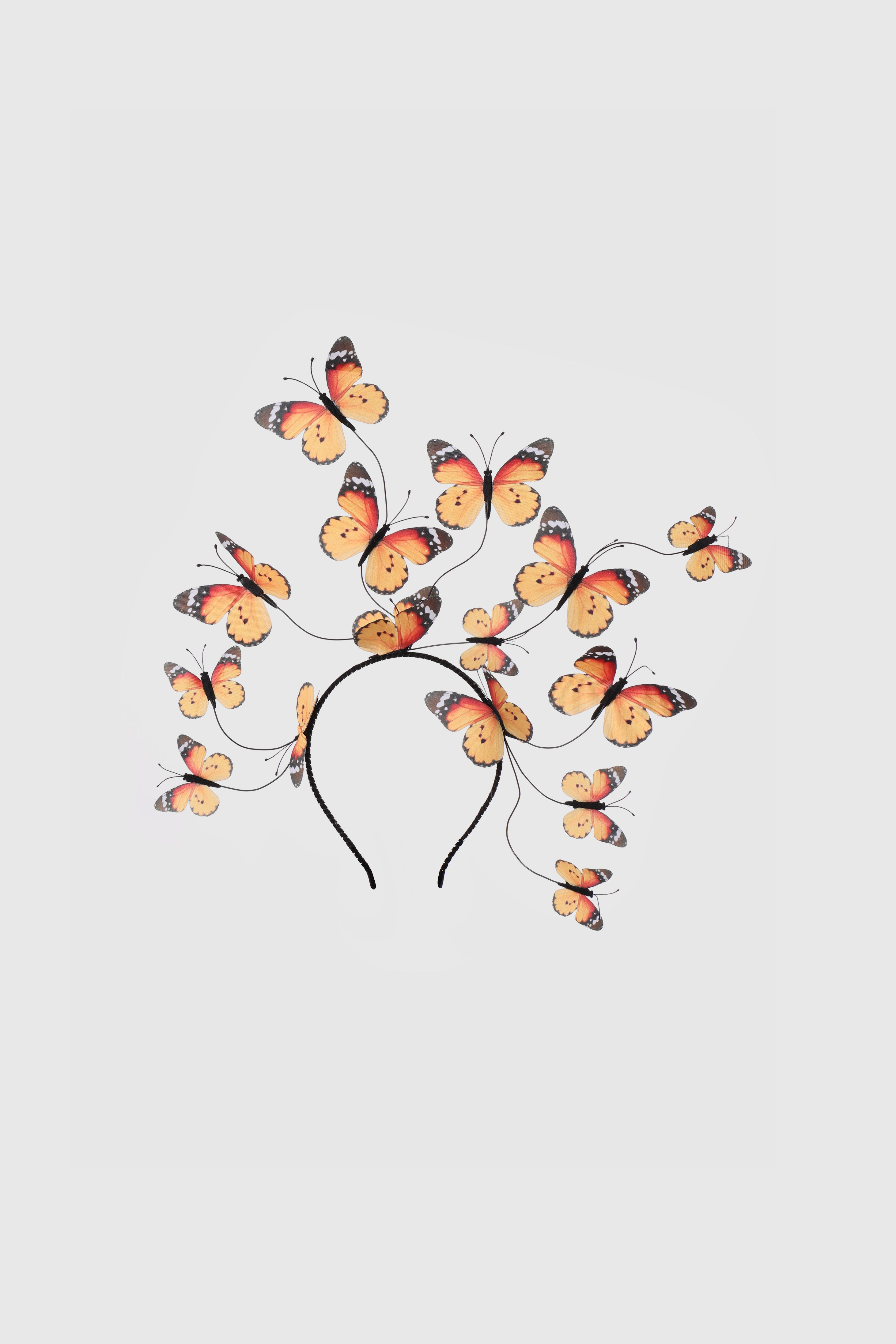 Whimsical Soaring Butterfly Fascinator Headband | Orange | 1