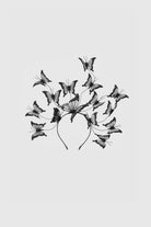 Whimsical Soaring Mesh Butterfly Headband | Black | 1