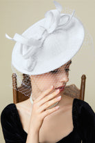 Retro Tea Party Fascinator | White | 10