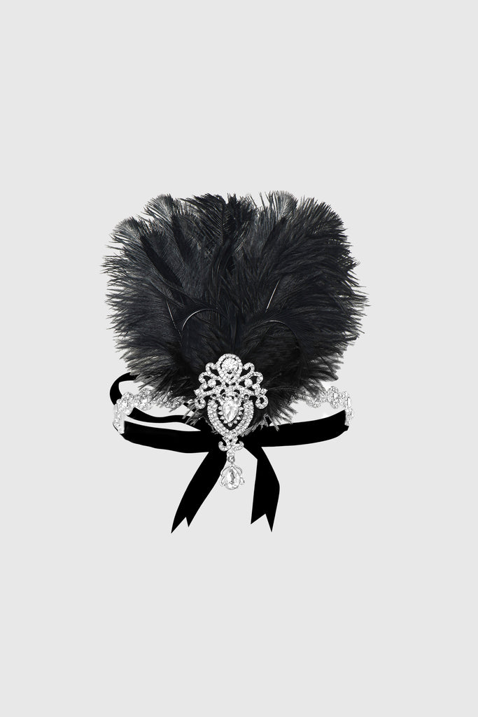 Retro Ostrich Feather Headband - BABEYOND