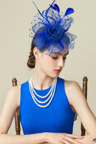 Retro Polka Dot Veil Fascinator | Prussian Blue | 6