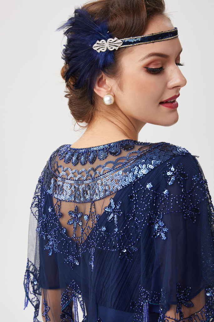 Shop 1920s Shawls - 1920s Sequin Beaded Evening Shawl | BABEYOND
