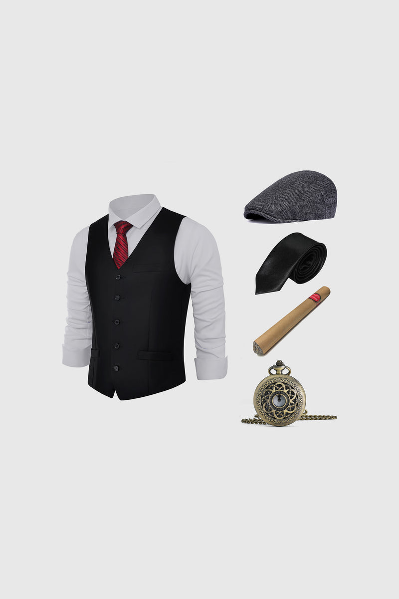 1920s Mens Gatsby Flapper Vest Set