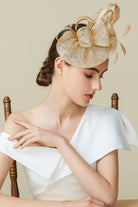 Classic Elegant Pillbox Fascinator | Light Gold  | 10